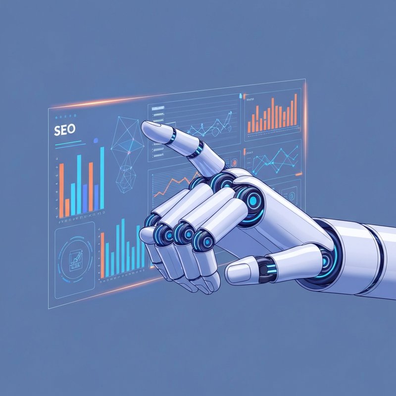 Robot AI phân tích dữ liệu SEO