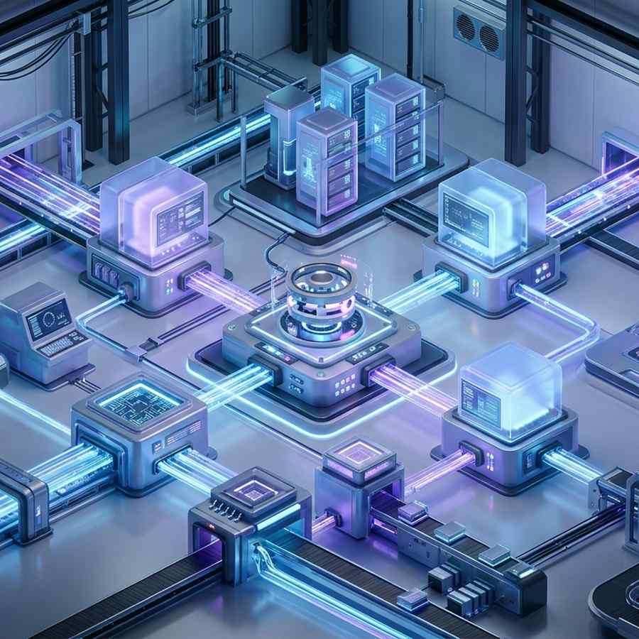 Sơ đồ quy trình tích hợp các mô hình AI trực quan không dùng code