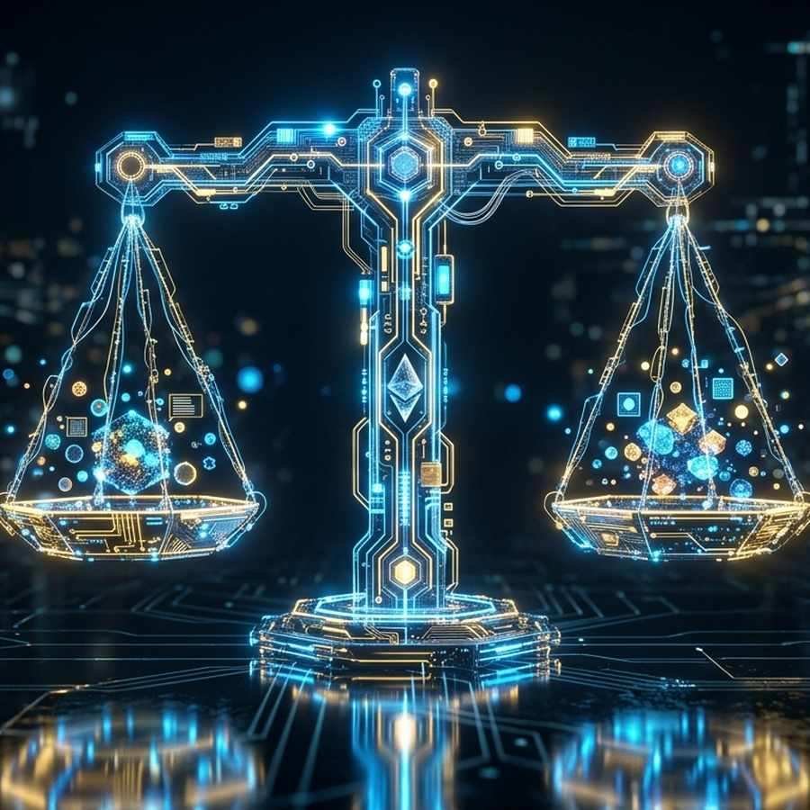 Biểu tượng cán cân cân bằng dữ liệu thuật toán