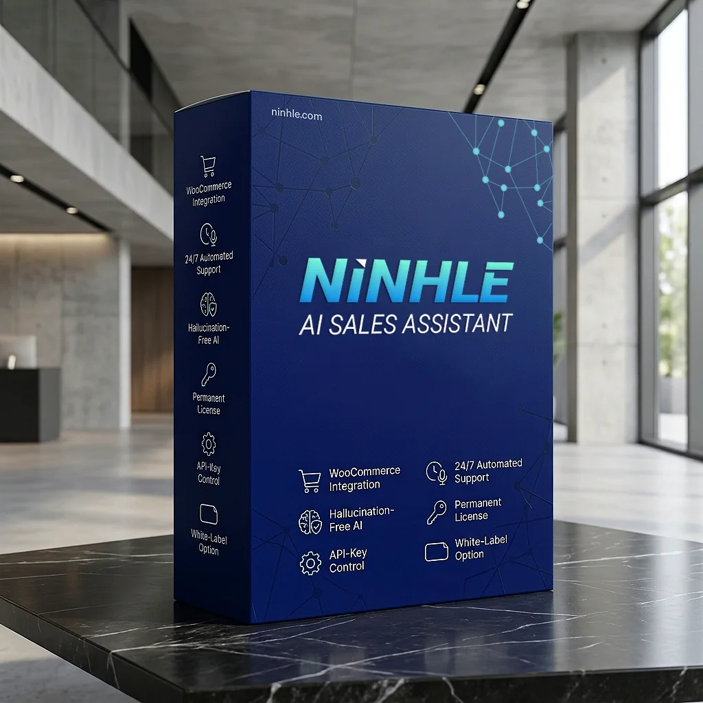 Hộp sản phẩm Ninhle AI Sales Assistant – trợ lý AI bán hàng cho WooCommerce